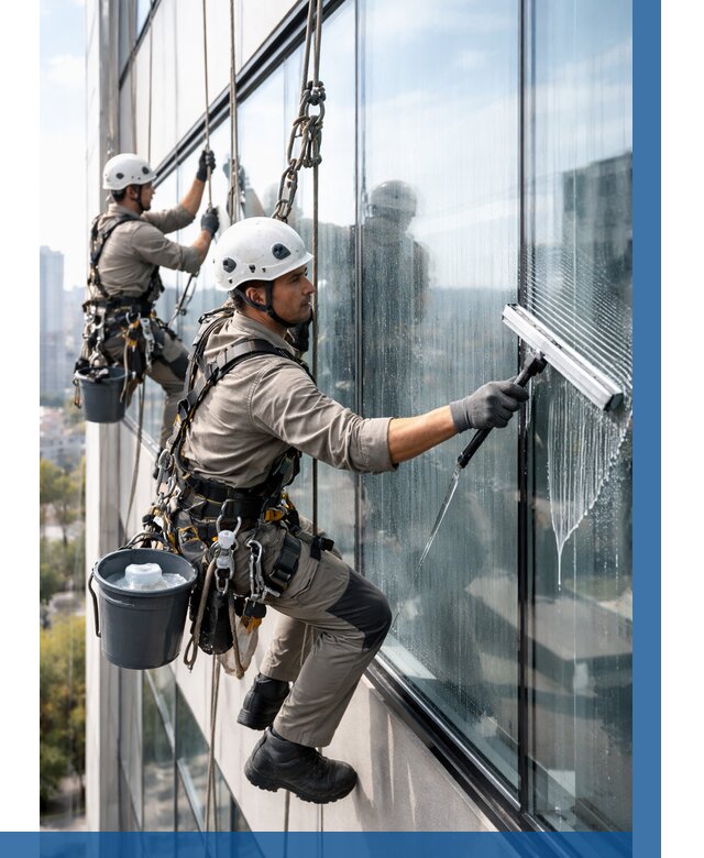 Мойка окон альпинистами в Котельниках от 4778 р. | ВЫСОТНИК-Ктн