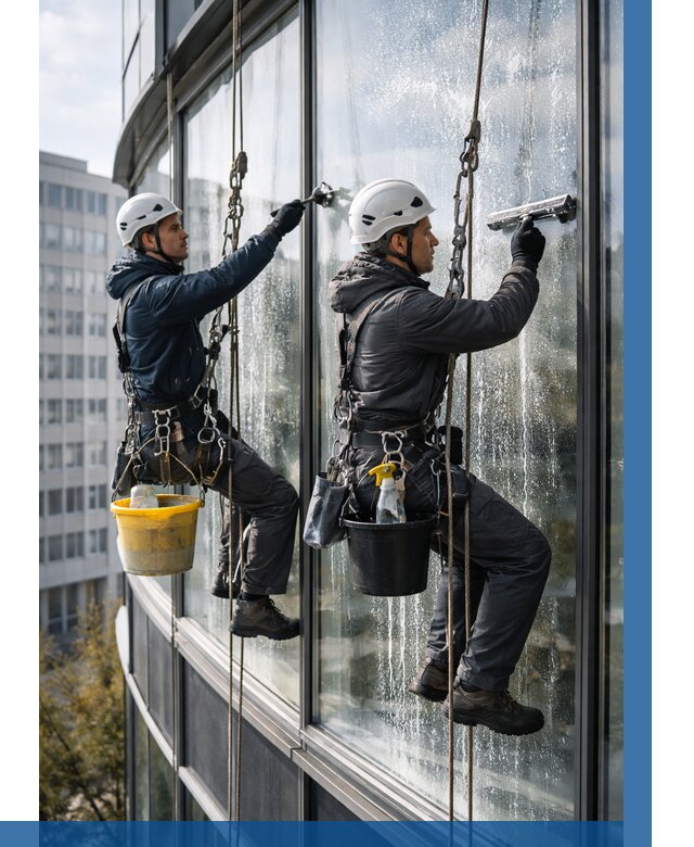 Мойка панорамных окон в Котельниках от 372 р. заказать у ВЫСОТНИК-Ктн