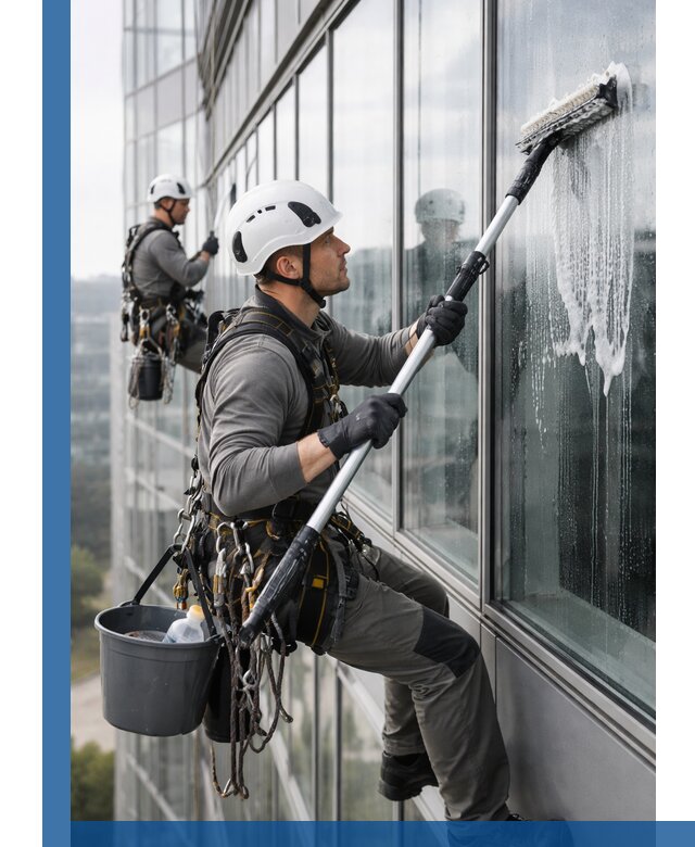 Высотная мойка сплошного остекления с выездом в Котельниках