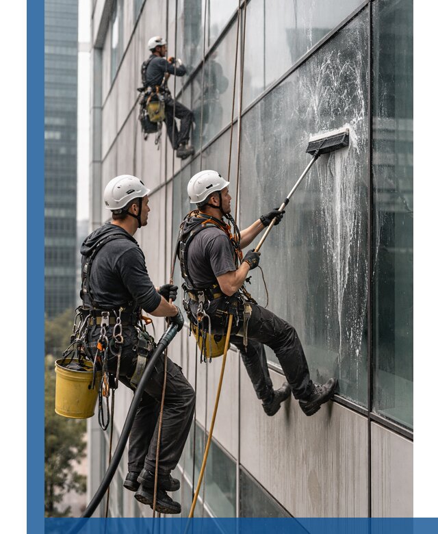 Профессиональная высотная мойка фасадов зданий в Котельниках