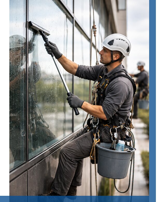 Мойка стеклянных фасадов в Котельниках от 212 р. | ВЫСОТНИК-Ктн