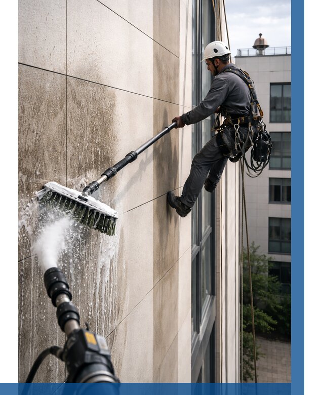 Мойка фасада из керамогранита в Котельниках от 319 р. | ВЫСОТНИК-Ктн