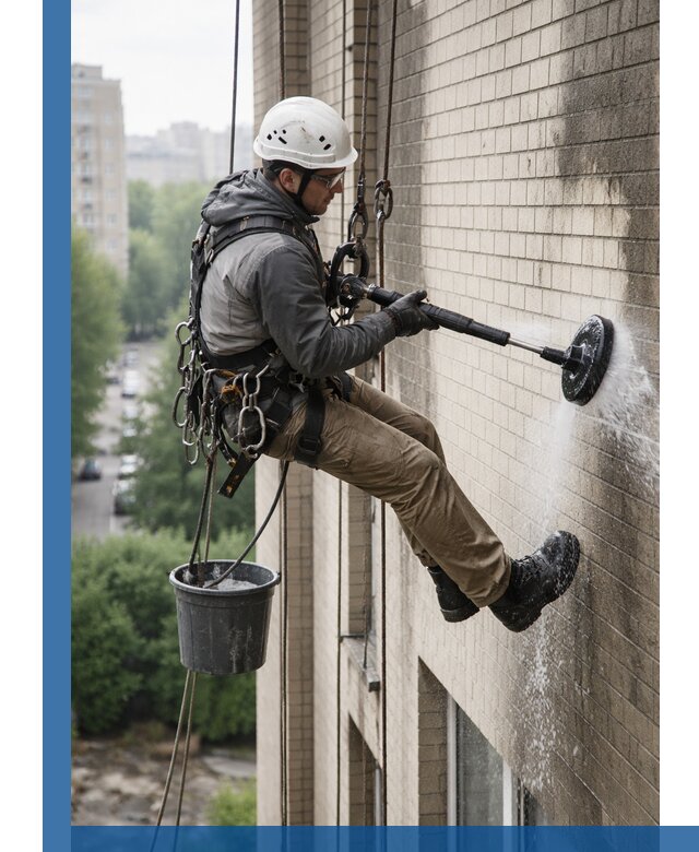 Очистка фасада от копоти в Котельниках профессионально и безопасно