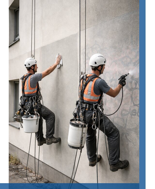 Антиграффити покрытие фасада в Котельниках от 637 р. | ВЫСОТНИК-Ктн