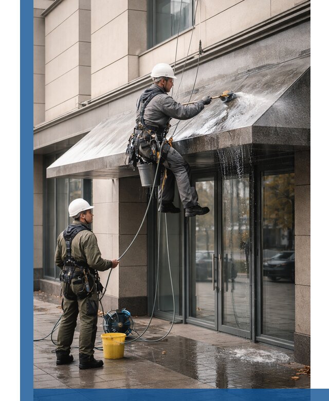 Профессиональная мойка козырьков и навесов в Котельниках