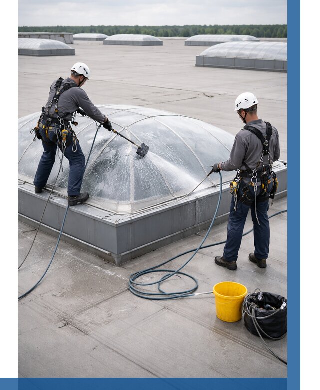 Мойка зенитных фонарей в Котельниках, заказать от 4778 р. | ВЫСОТНИК-Ктн