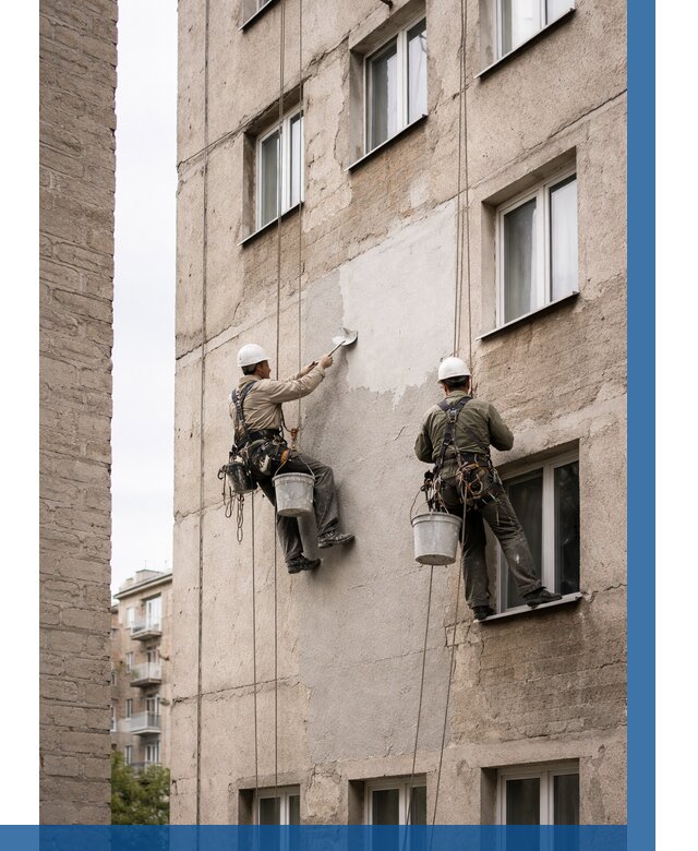 Косметический ремонт фасада в Котельниках от 1168 р. | ВЫСОТНИК-Ктн