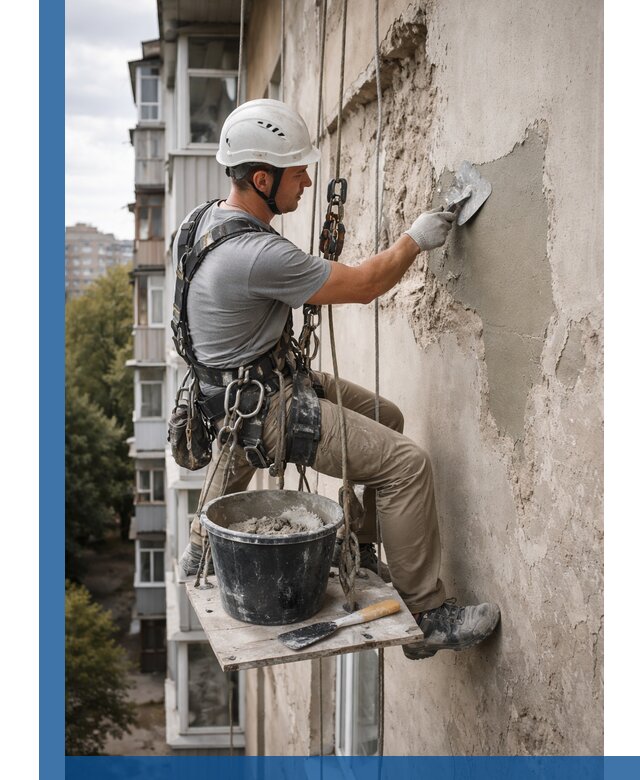Восстановление фасадной штукатурки в Котельниках с гарантией качества