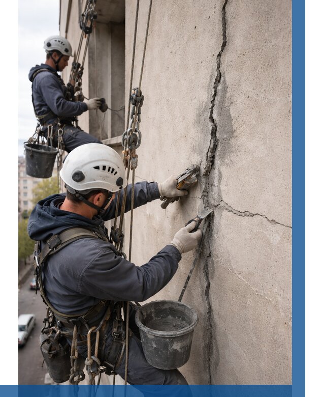 Заделка трещин на фасаде в Котельниках от 956 р. | ВЫСОТНИК-Ктн