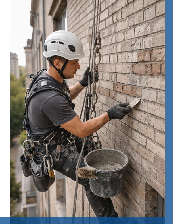 Ремонт кирпичной кладки фасада в Котельниках от 1911 р. | ВЫСОТНИК-Ктн