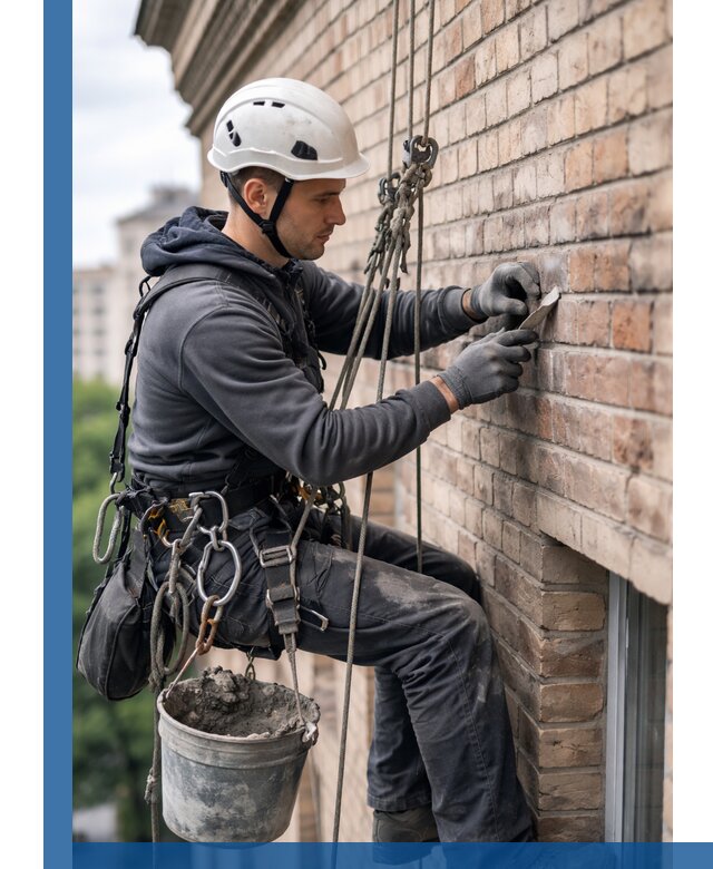 Качественный ремонт кирпичной кладки фасада в Котельниках с гарантией