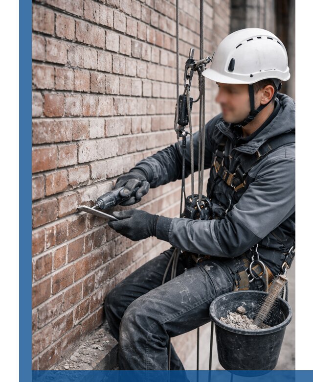 Расшивка кирпичных швов фасадов и стен, ремонт в Котельниках