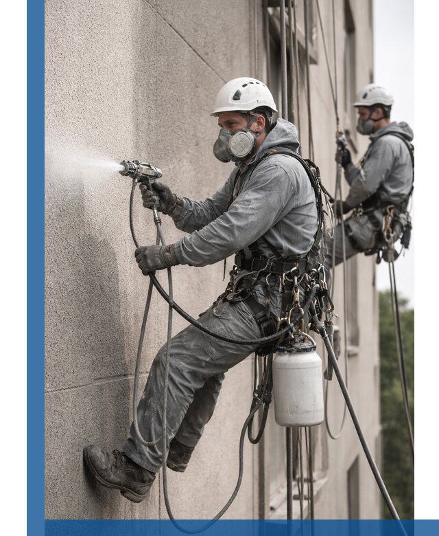 Безвоздушная покраска фасадов зданий в Котельниках профессионально