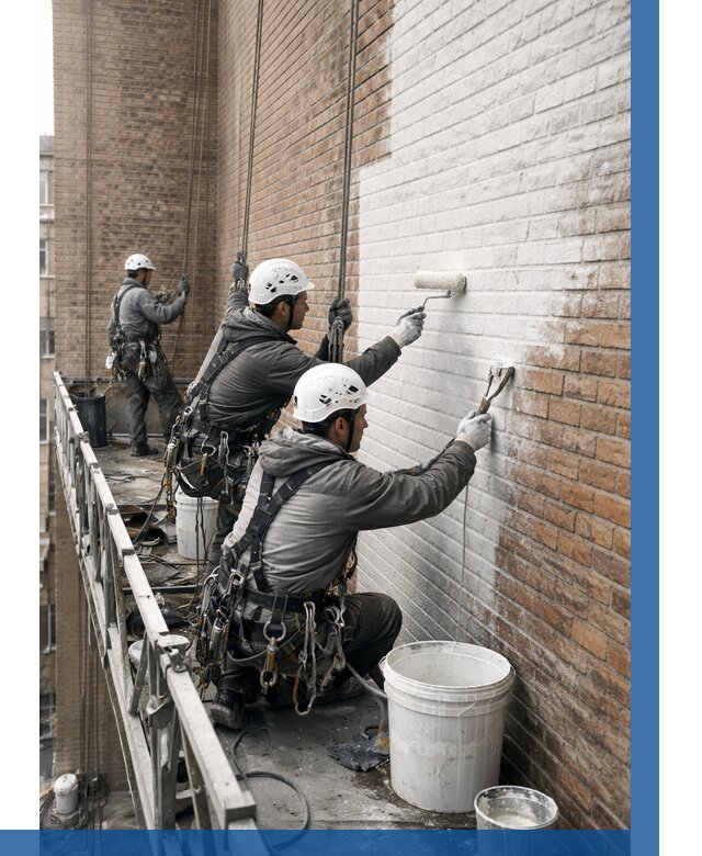 Покраска кирпичного фасада в Котельниках от 372 р. | ВЫСОТНИК-Ктн