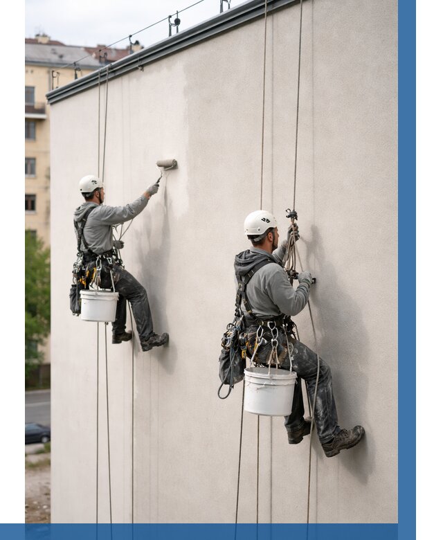 Покраска оштукатуренного фасада в Котельниках от 340 р. | ВЫСОТНИК-Ктн