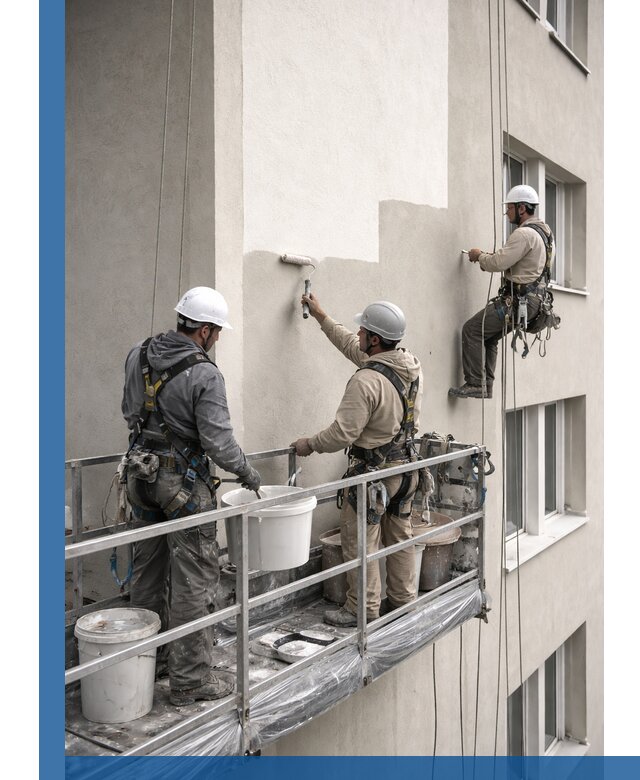 Покраска оштукатуренного фасада в Котельниках под ключ с гарантией