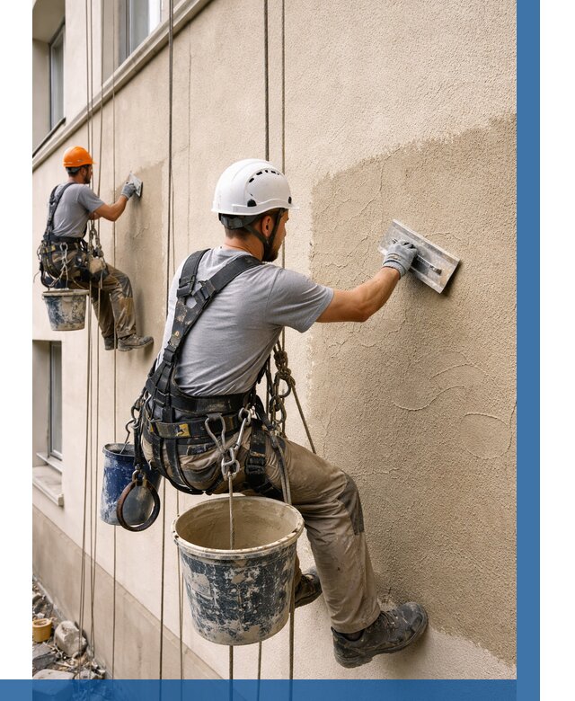 Декоративная штукатурка фасада в Котельниках от 1274 р. | ВЫСОТНИК-Ктн