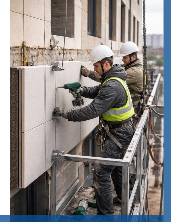 Монтаж фасадных термопанелей в Котельниках от 1593 р. | ВЫСОТНИК-Ктн