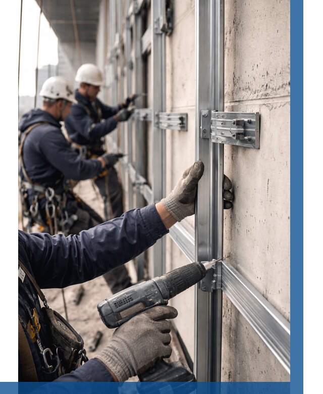 Монтаж подсистемы вентфасада в Котельниках от 903 р. | ВЫСОТНИК-Ктн