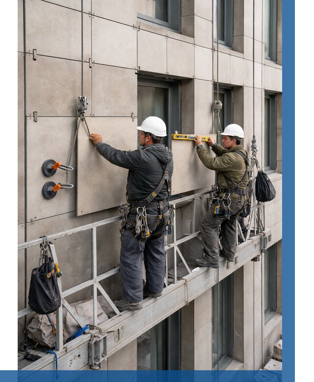 Монтаж керамогранита на фасад в Котельниках от 2655 р. | ВЫСОТНИК-Ктн