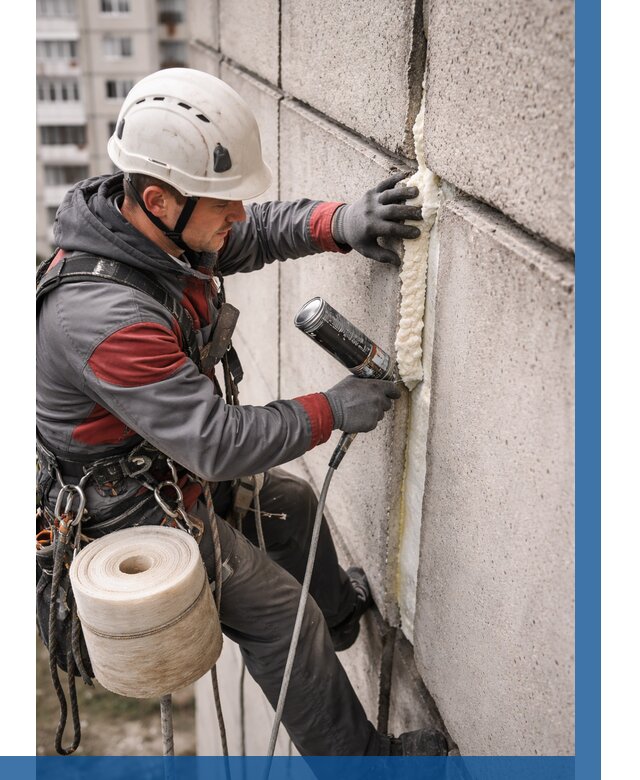 Утепление межпанельных швов в Котельниках от 743 р. | ВЫСОТНИК-Ктн