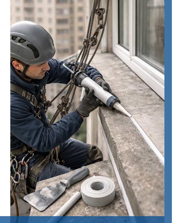 Герметизация балконного козырька в Котельниках от 4778 р. | ВЫСОТНИК-Ктн