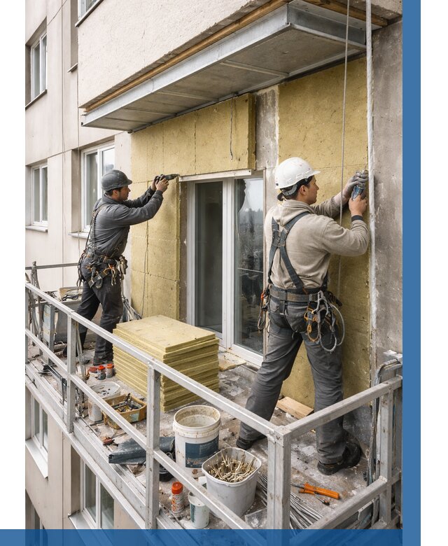 Утепление балкона снаружи в Котельниках от 1699 р. под ключ ВЫСОТНИК-Ктн