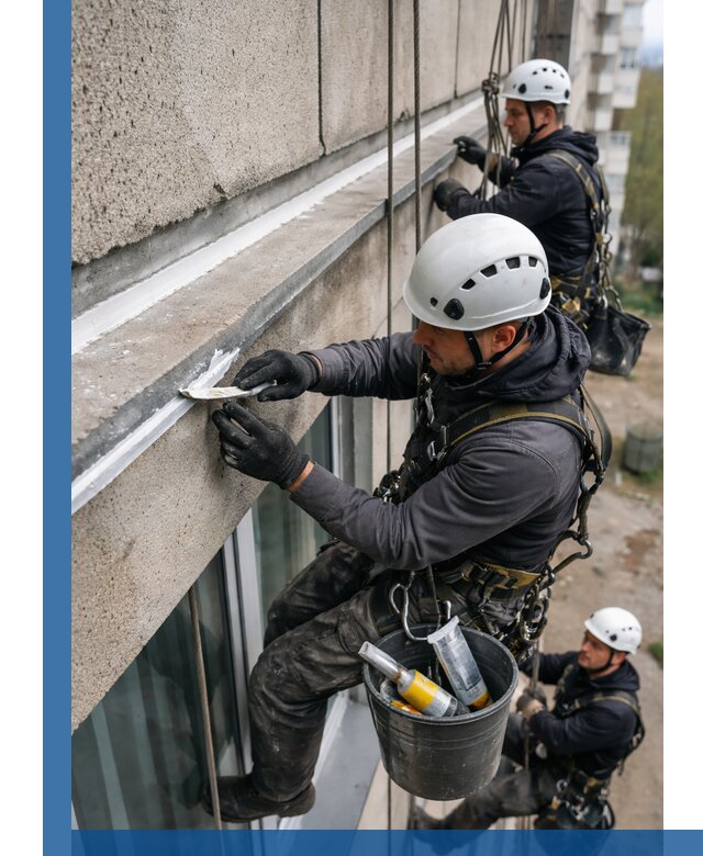 Герметизация примыкания балкона в Котельниках под ключ с гарантией