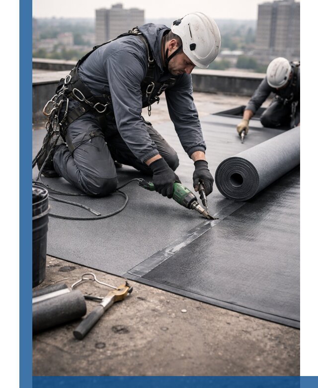 Ремонт мягкой кровли в Котельниках с выездом промальпинистов