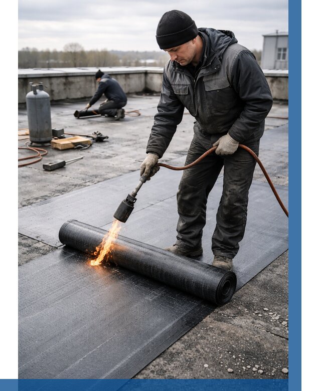 Ремонт наплавляемой кровли в Котельниках от 743 р. | ВЫСОТНИК-Ктн