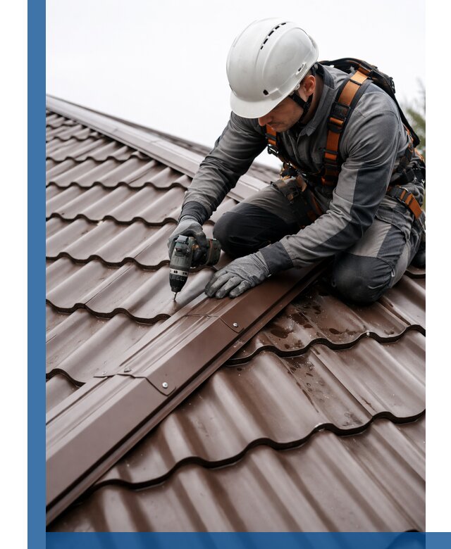 Ремонт металлочерепицы на крыше в Котельниках профессионально