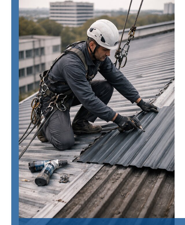 Ремонт профнастила на кровле в Котельниках, работы под ключ