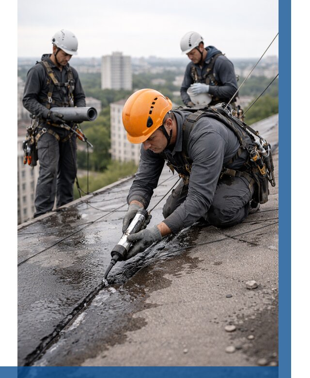 Устранение протечек кровли в Котельниках от 12742 р. | ВЫСОТНИК-Ктн