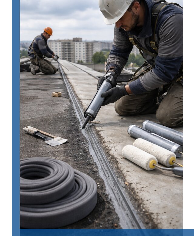 Герметизация швов кровли в Котельниках с гарантией герметичности