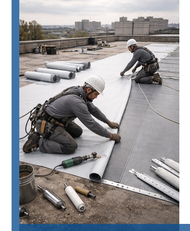 Монтаж мембранной кровли в Котельниках для промышленных зданий