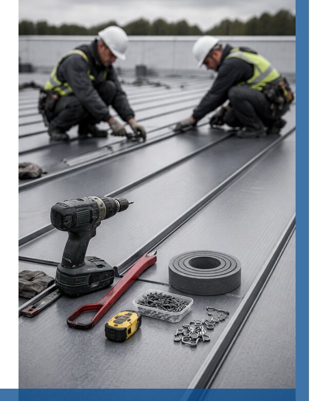 Монтаж фальцевой кровли в Котельниках от 1911 р. | ВЫСОТНИК-Ктн