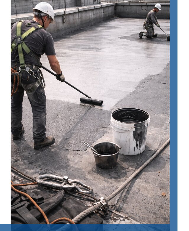 Гидроизоляция кровли жидкой резиной в Котельниках от 531 р. | ВЫСОТНИК-Ктн