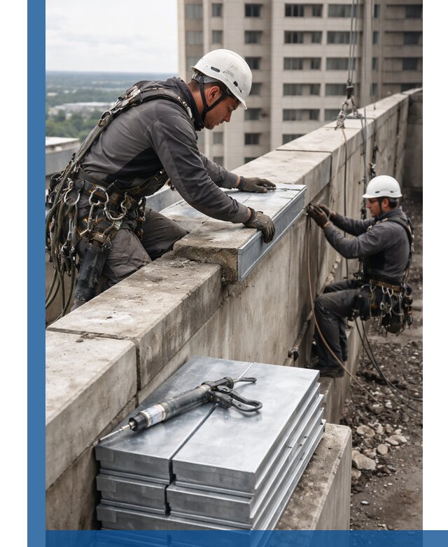 Замена парапетных крышек и установка новых в Котельниках