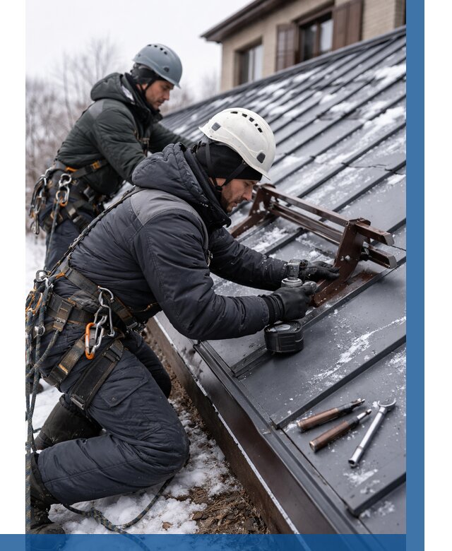 Монтаж снегозадержателей в Котельниках от 478 р. | ВЫСОТНИК-Ктн