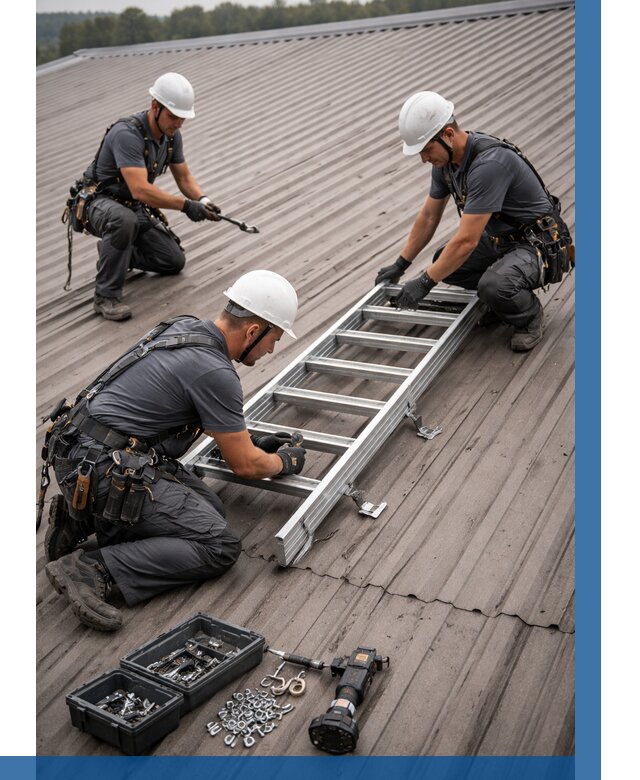 Монтаж кровельной лестницы в Котельниках от 4778 р. | ВЫСОТНИК-Ктн