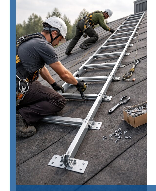 Профессиональный монтаж кровельной лестницы в Котельниках под ключ