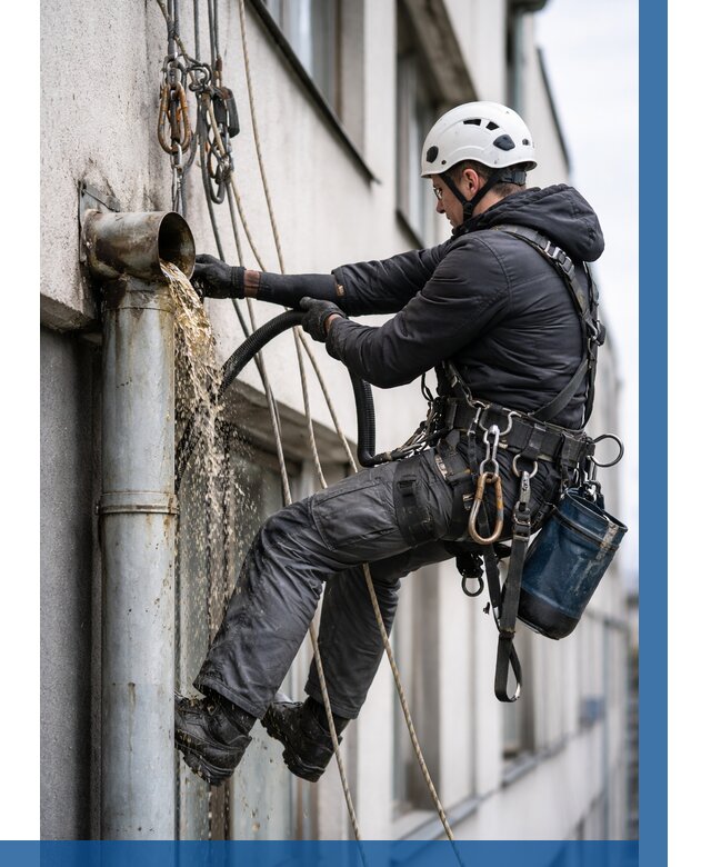 Прочистка водосточных труб в Котельниках от 3716 р. | ВЫСОТНИК-Ктн