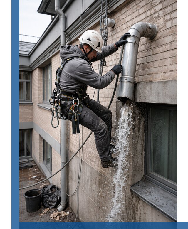 Профессиональная прочистка водосточных труб в Котельниках с гарантией