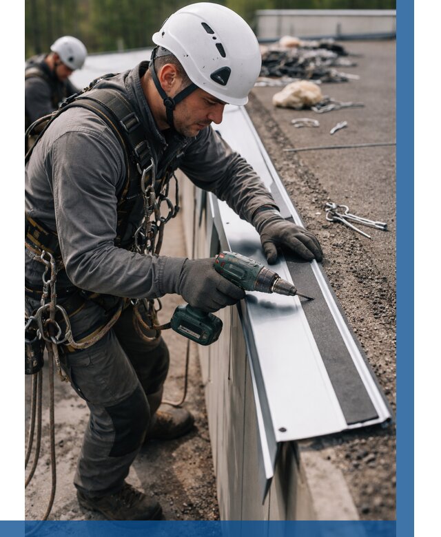 Монтаж капельника на кровле в Котельниках от 319 р. | ВЫСОТНИК-Ктн