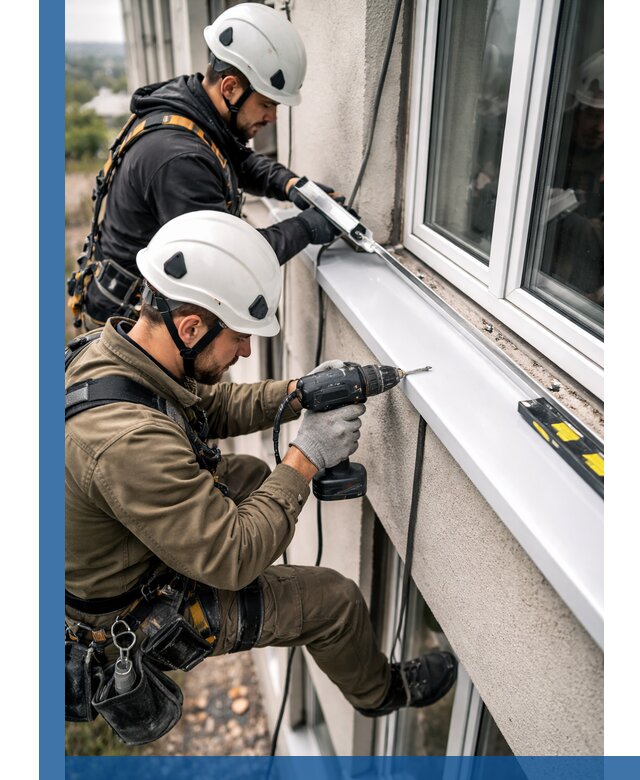 Профессиональный монтаж оконных отливов и отведения воды в Котельниках