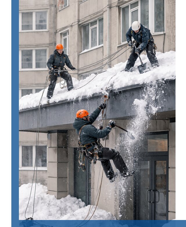 Безопасная очистка навесов от снега в Котельниках круглогодично