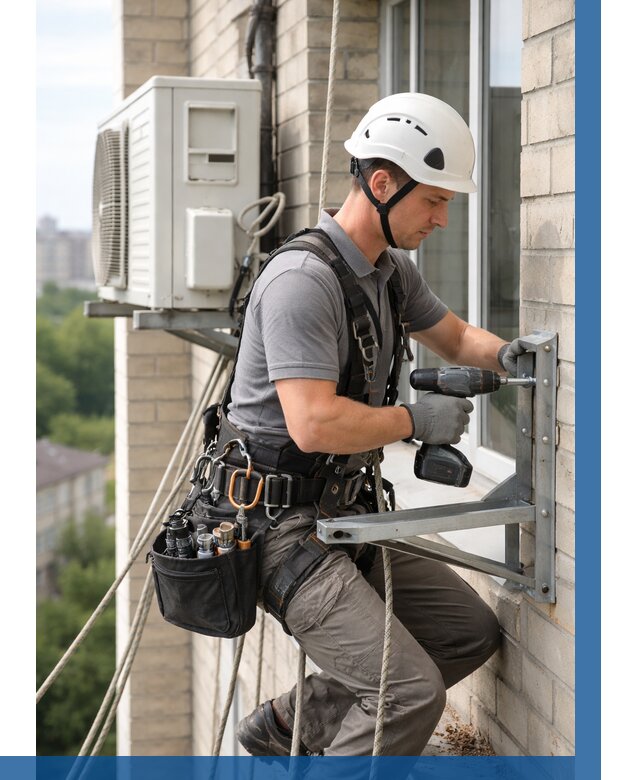 Установка кронштейнов кондиционера в Котельниках от 3716 р. | ВЫСОТНИК-Ктн