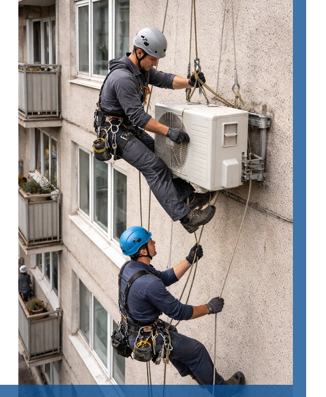 Перенос внешнего блока кондиционера в Котельниках от 9556 р.| ВЫСОТНИК-Ктн