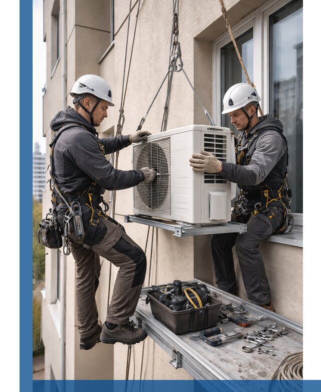 Перенос внешнего блока кондиционера в Котельниках с монтажом и крепежом