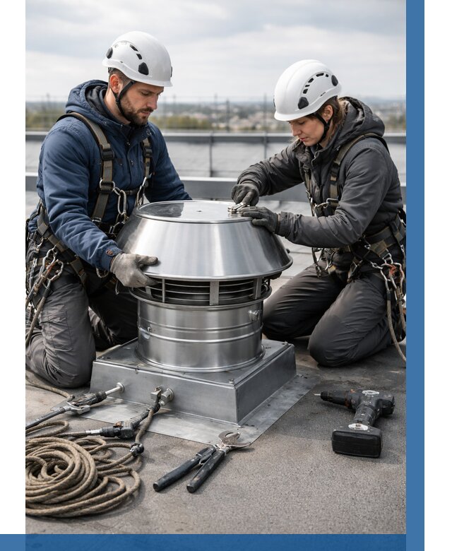 Установка дефлекторов на кровле в Котельниках от 4778 р. | ВЫСОТНИК-Ктн